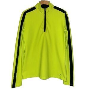 Lauren Ralph Lauren Women's L Lime Green Quarter Zip Up Performance Track Jacket